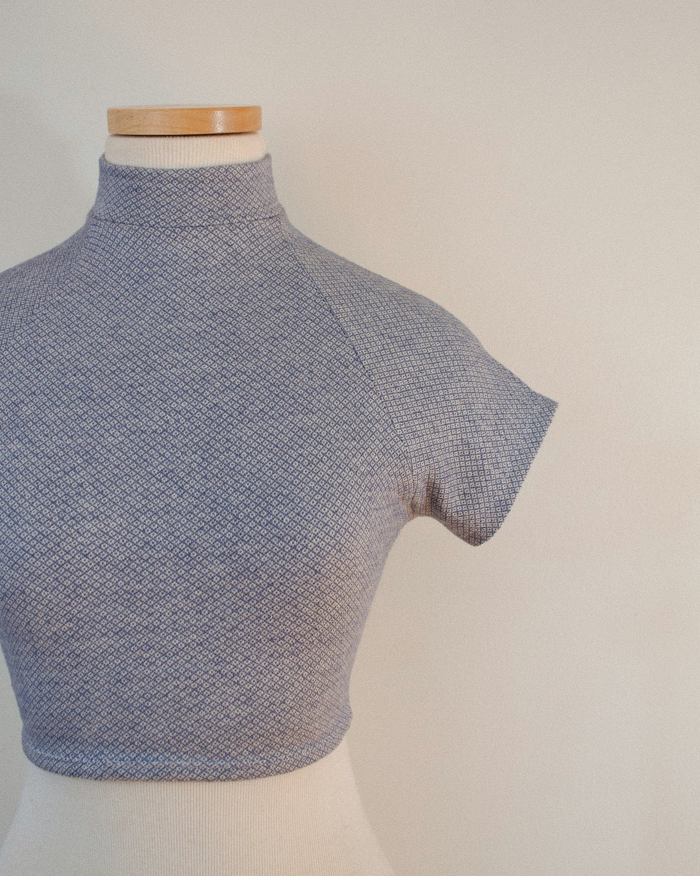 Diamond Knit Mock Neck