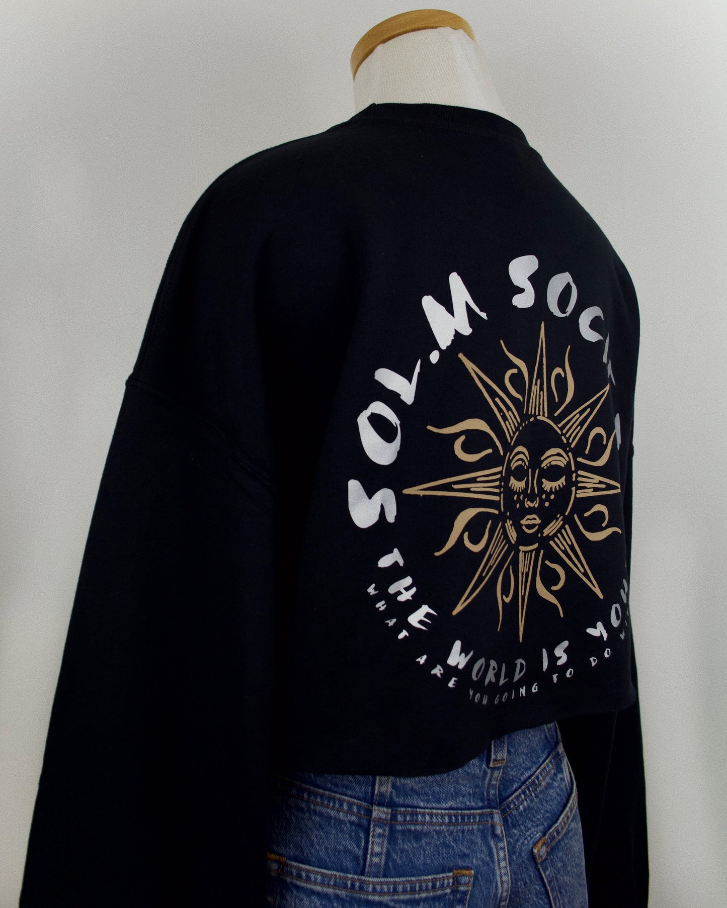 Society Patch Cropped Crew