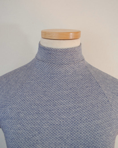 Diamond Knit Mock Neck