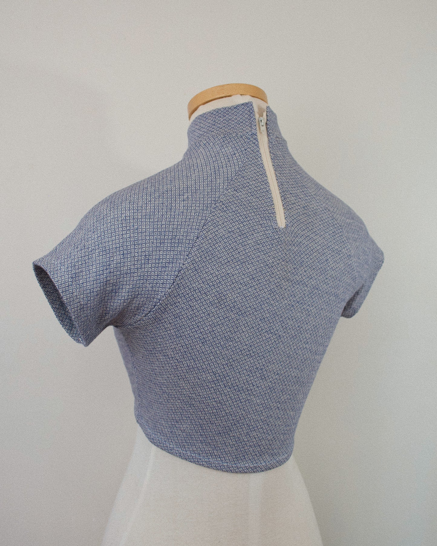 Diamond Knit Mock Neck