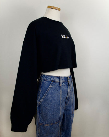 Society Patch Cropped Crew