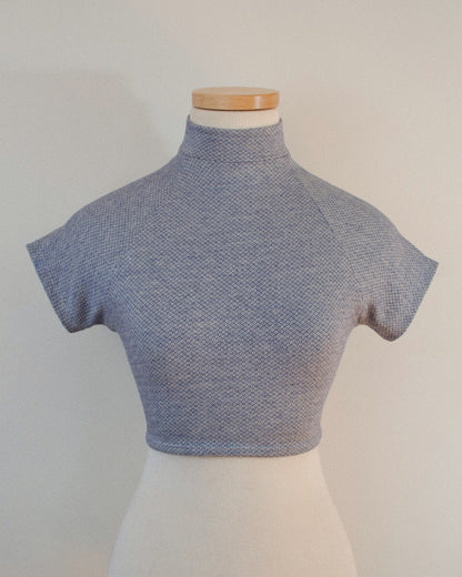 Diamond Knit Mock Neck