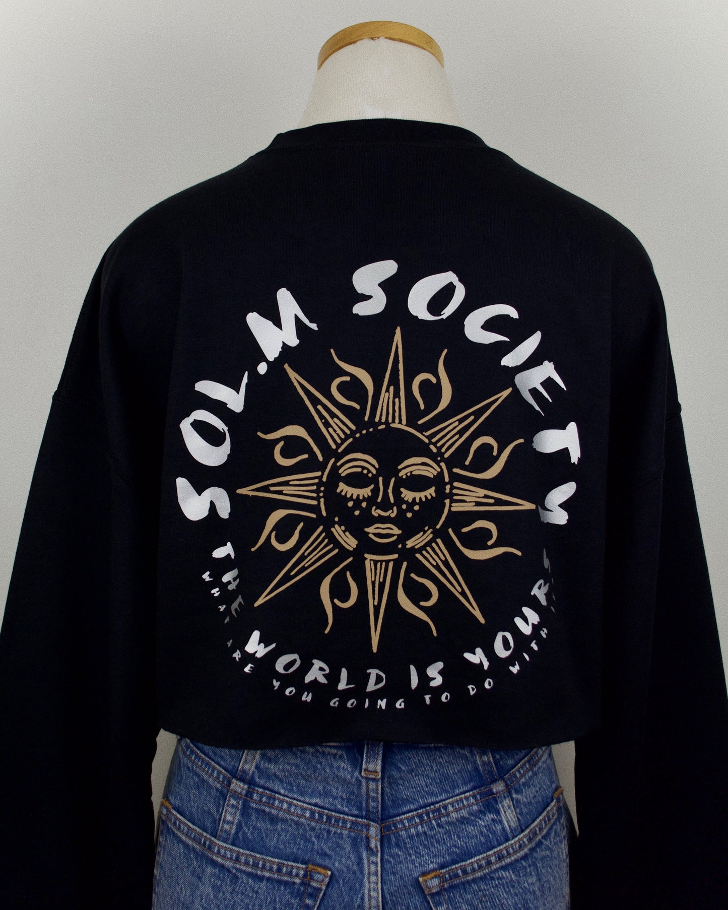 Society Patch Cropped Crew