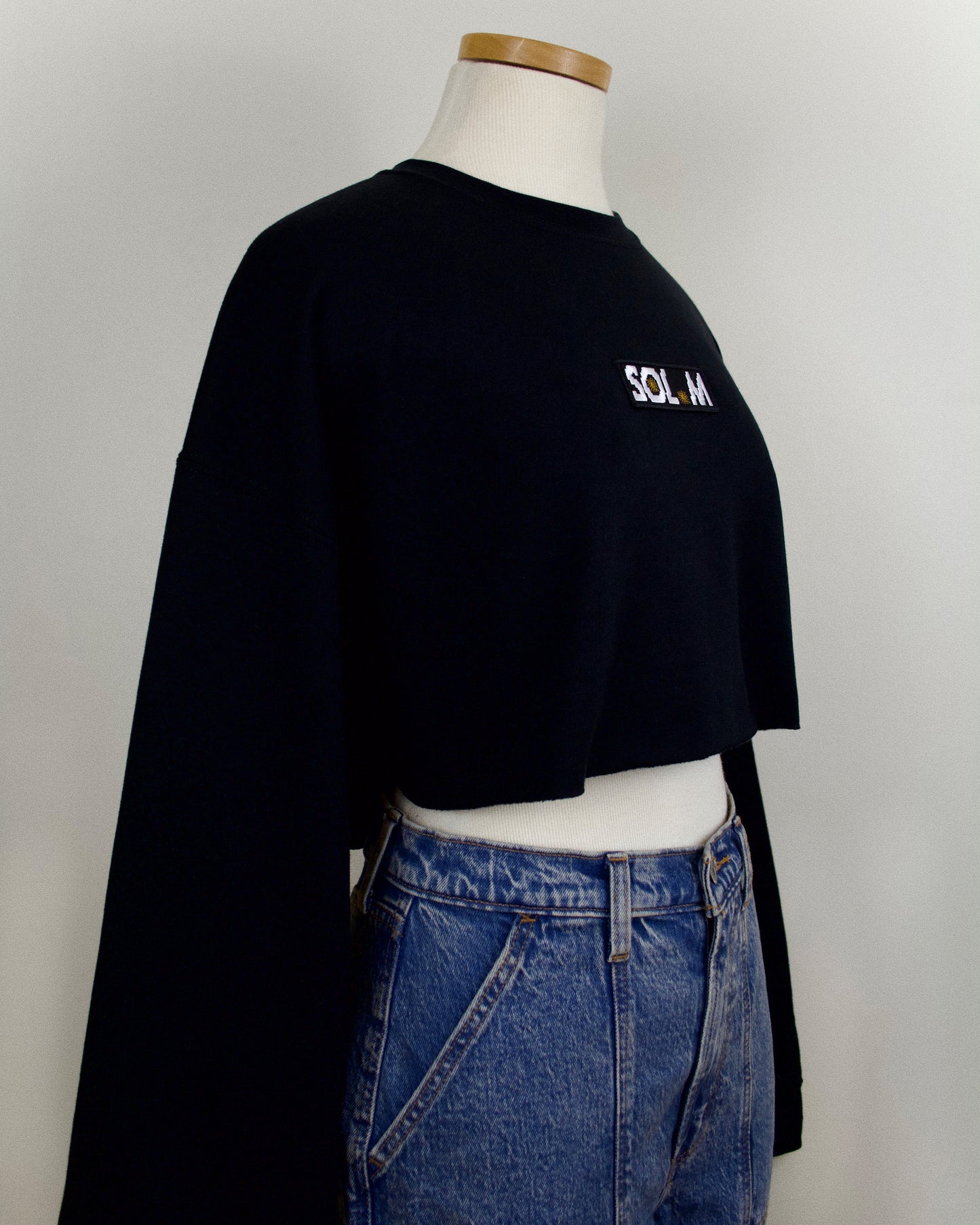 Society Patch Cropped Crew