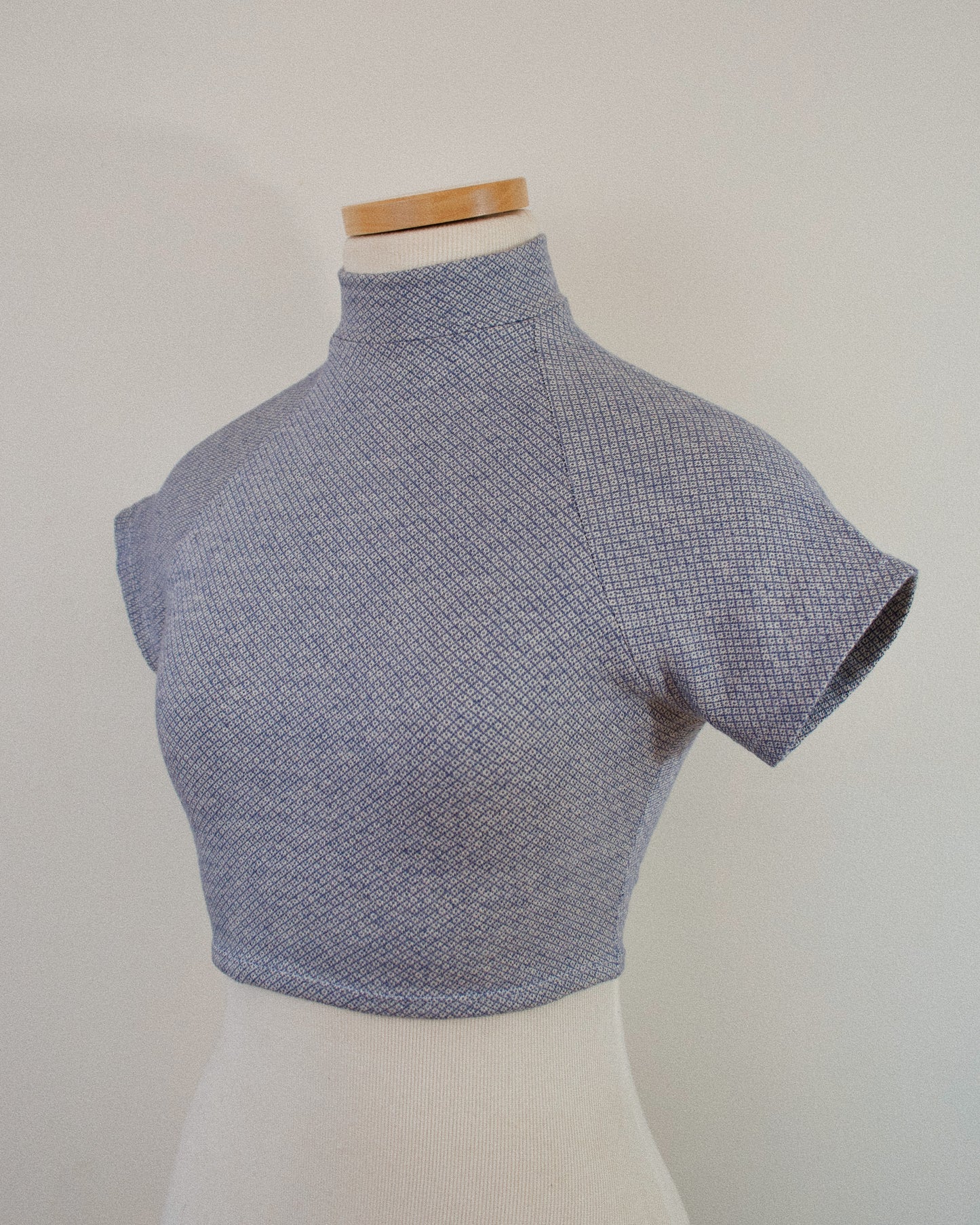 Diamond Knit Mock Neck