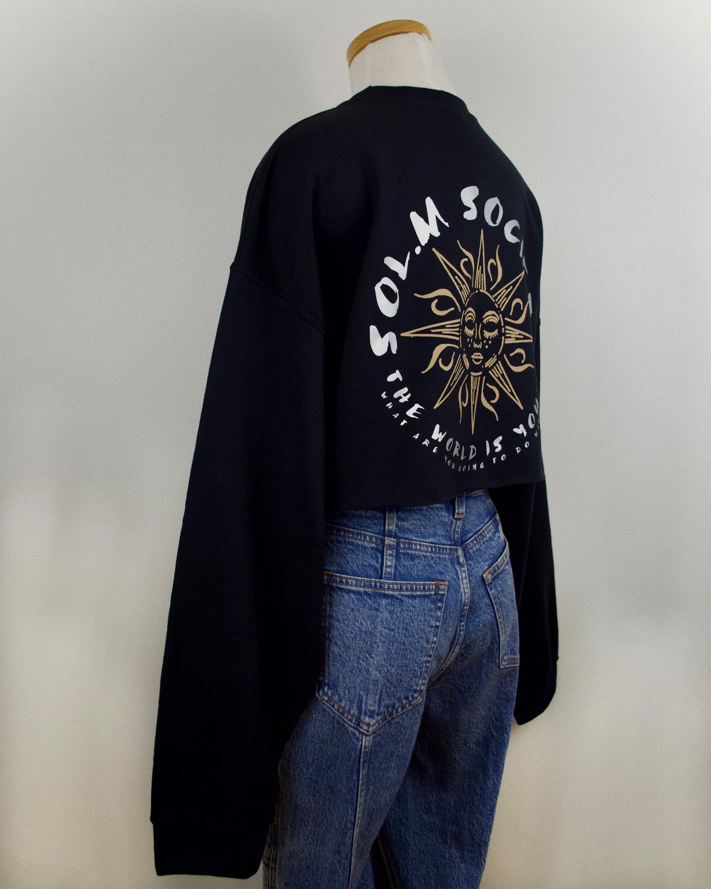 Society Patch Cropped Crew