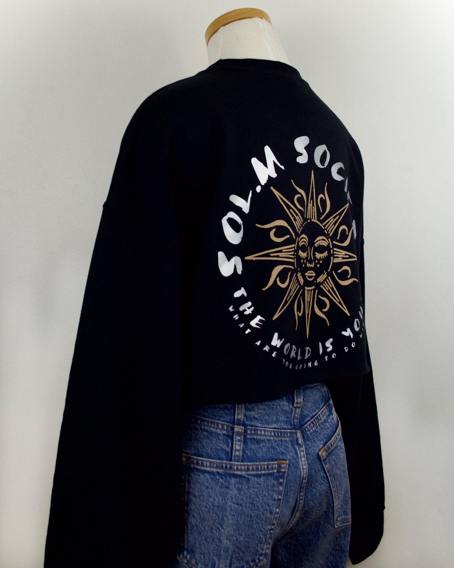 Society Patch Cropped Crew