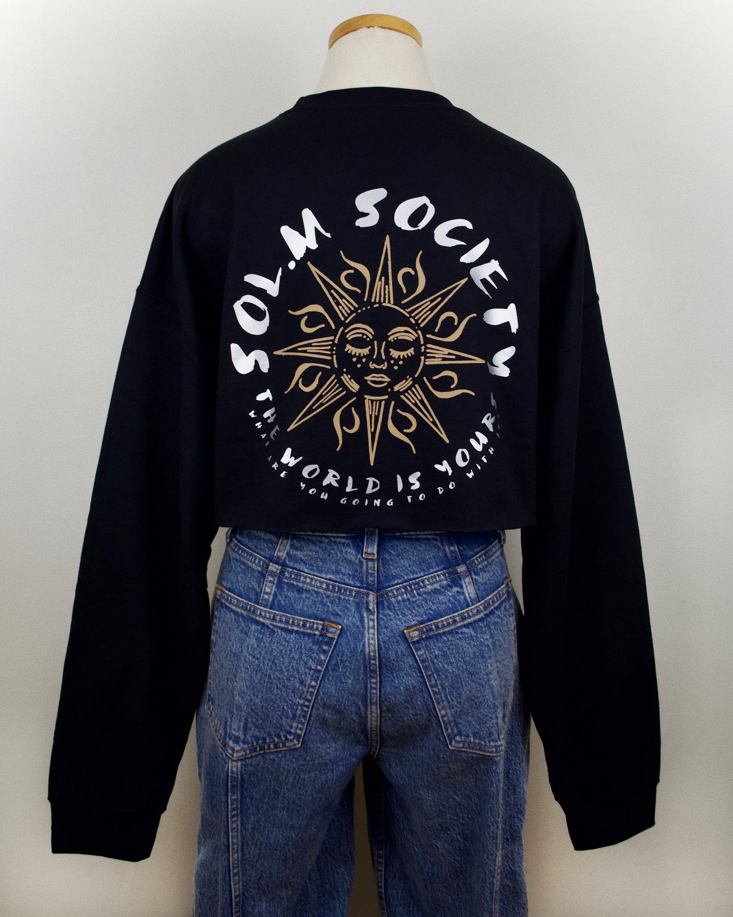 Society Patch Cropped Crew