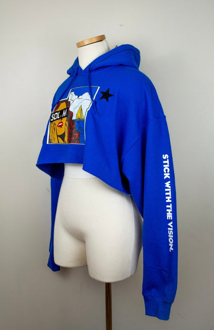 Black Star Cropped Hoodie